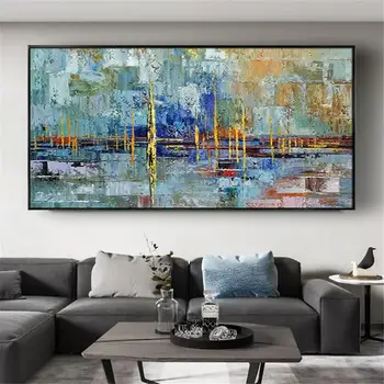 Handmade Light Luxury Abstract Oil Painting