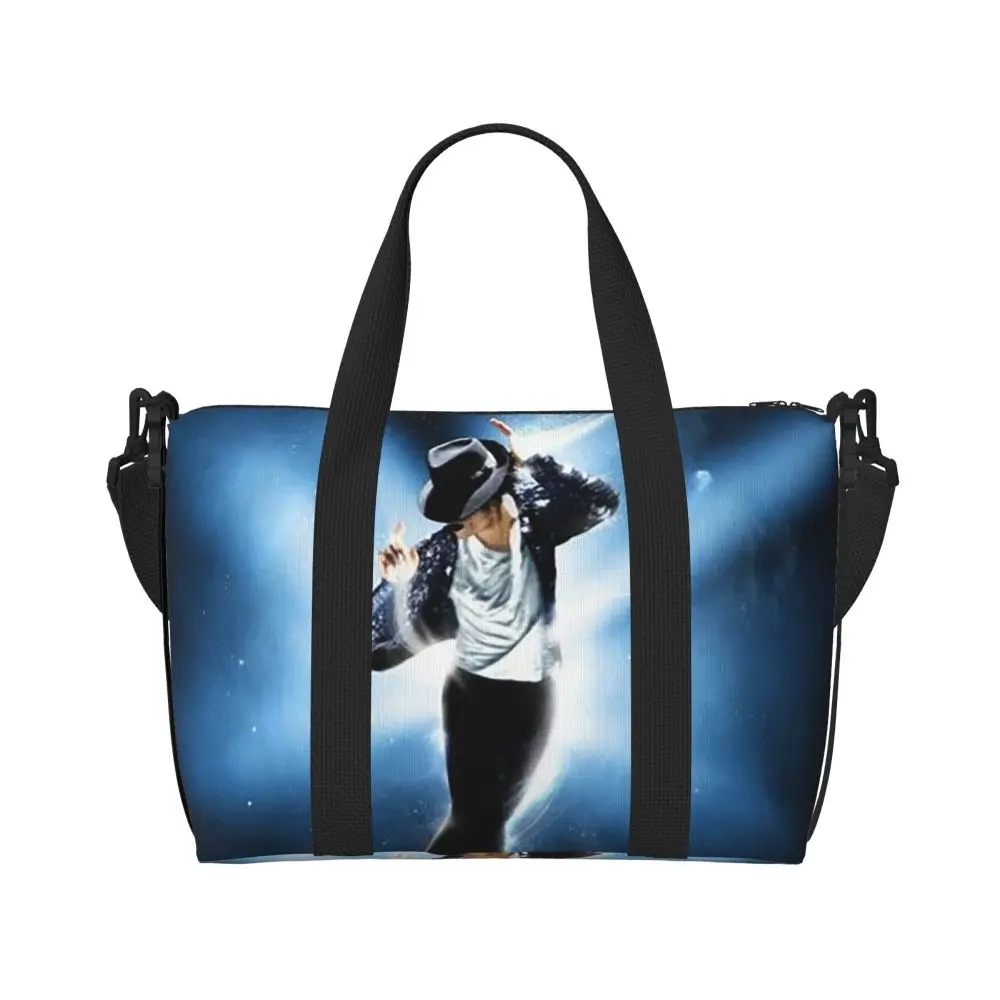 Michael Jackson Musicians Singers Dancers Beach Travel Bag Large Capacity Tote Bags for Sport Women Shopping Duffle Shoulder Bag