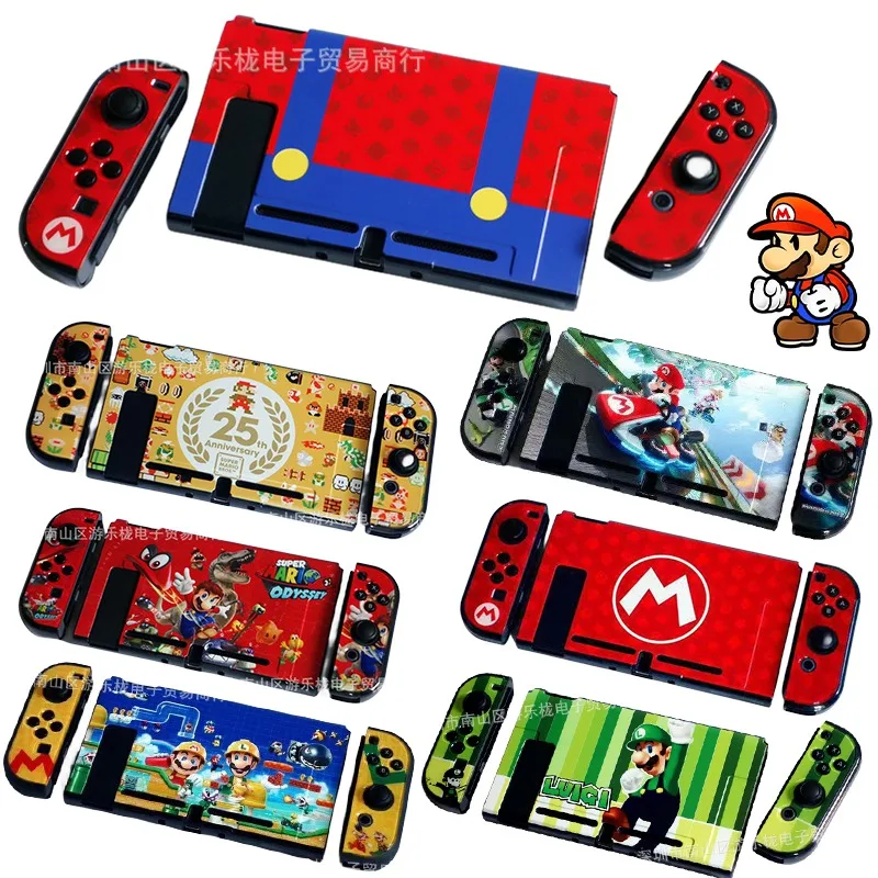 Custodia Protettiva Super Mario Per Switch Ns Nintendo Anime Joy-Con Split Anti-Caduta Cover Shell Console Di Gioco Switch Accessori
