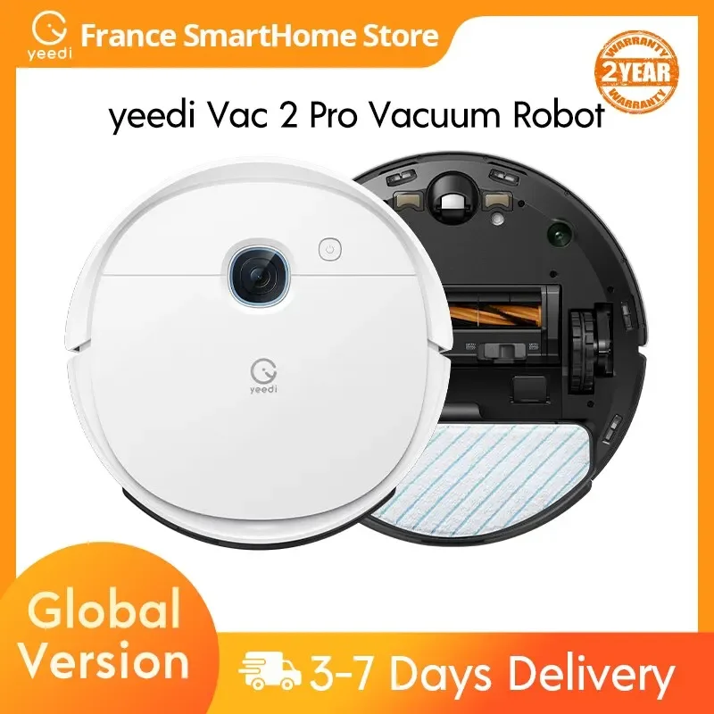 Yeedi Vac 2 Pro Vacuum Robot Cleaner Auto Wet and Dry Mopping Sweep Dust  Built-In Mop WiFi App Control Cleaner