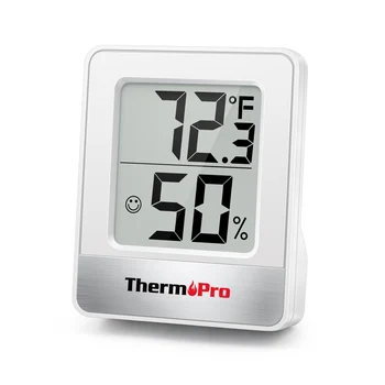 가정용 기상 관측소 용 ThermoPro TP49 미니 디지털 실내 실내 온도계 습도계 블랙 화이트