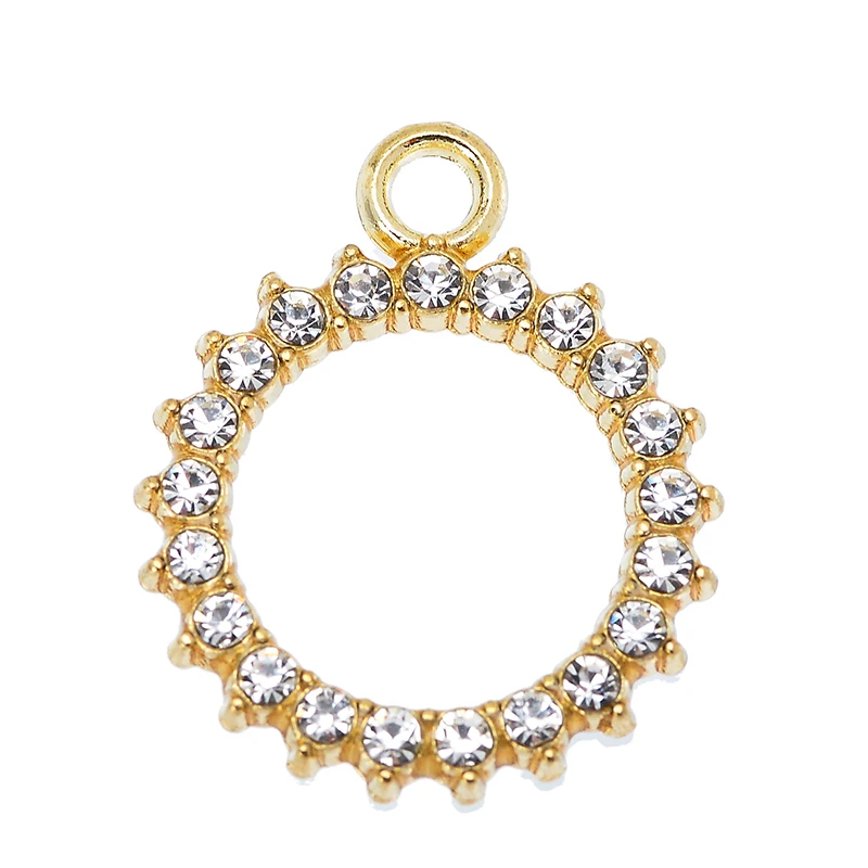 10 Stück neue Stern Herz Kreuz Anhänger Luxus Strass Perle Legierung Charme für Damen Ohrringe Armband Halskette hand gefertigte Lieferungen – Detail 7