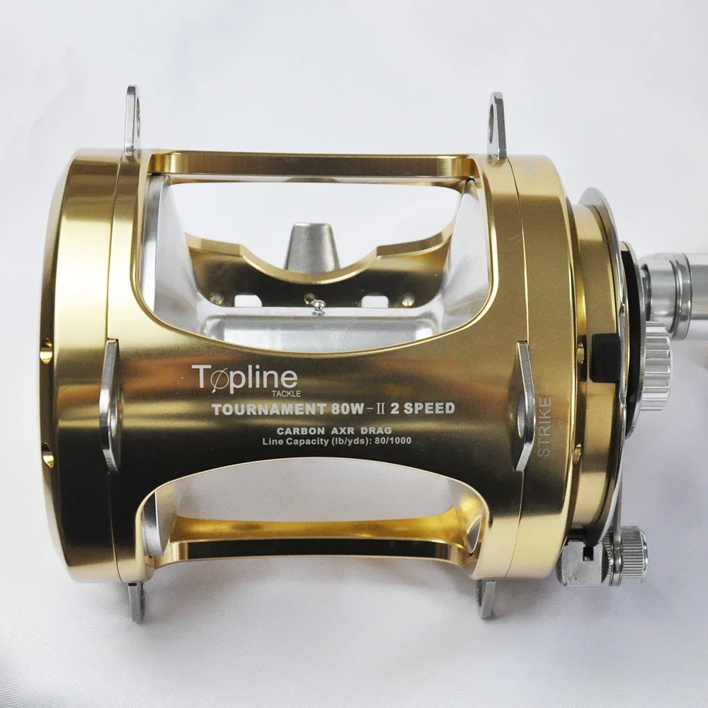 2 Velocità Heavy Duty 50W 80W Full Metal Shark Tonno Mulinelli Da Pesca Deep Sea Ocean Boat Saltwater Big Game Mulinello Da Traina