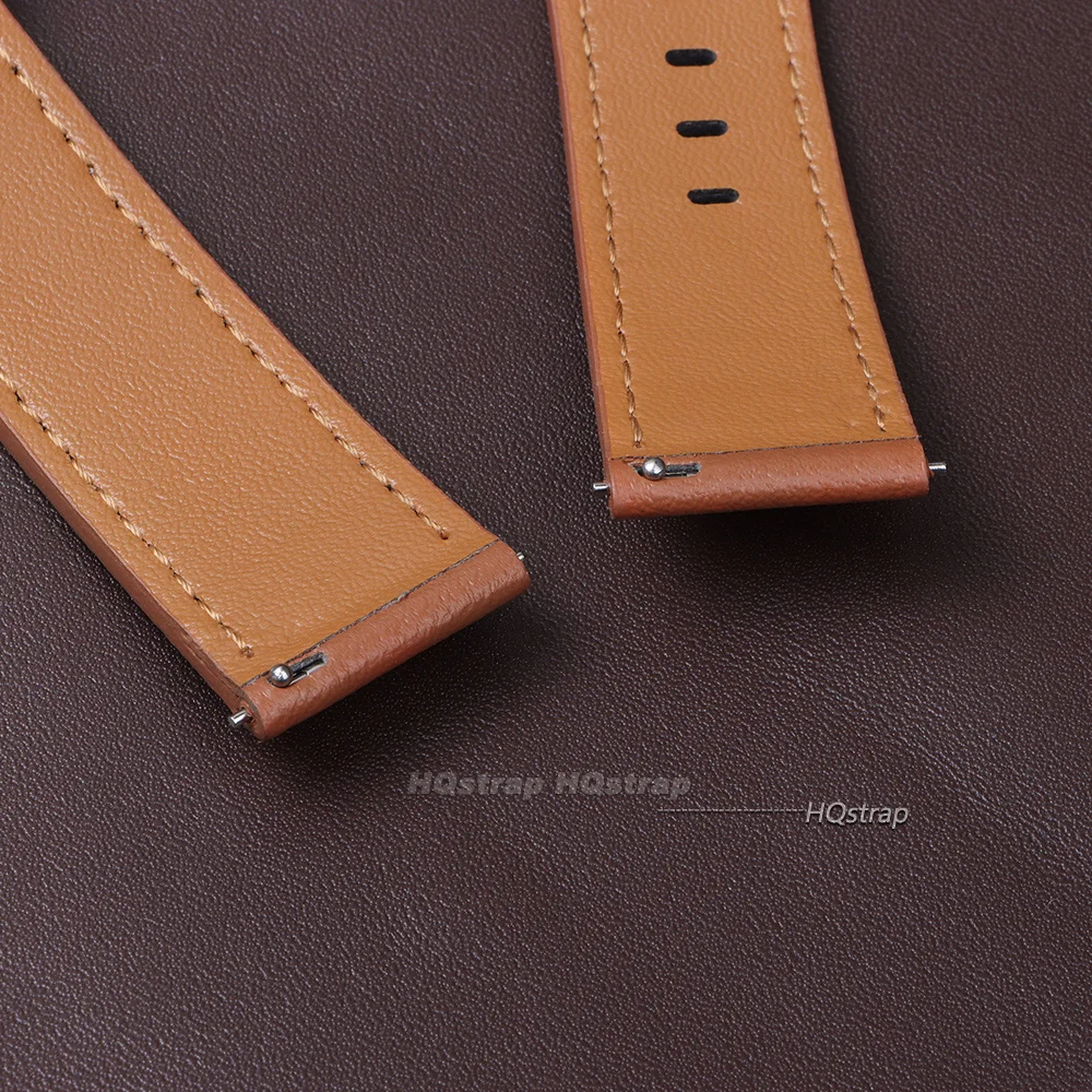 Elegant Genuine Leather Watch Strap Bracelet with Quick Release - Universal Wristband