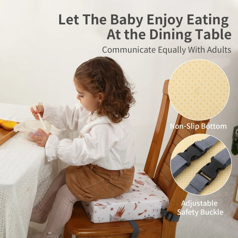 Children's raised seat cushion disassembled and washed baby's dining chair Household chair cushion set for primary school children booster seats
