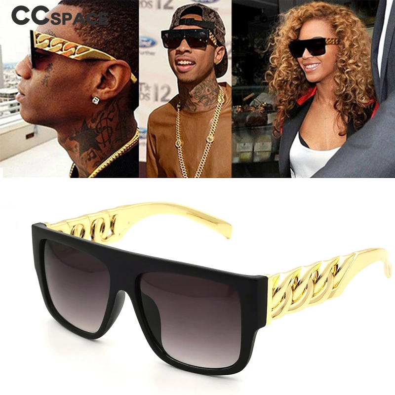 47956 Luxury Gold Chain Sunglasses Men Women 2019 Fashion Shades UV400
