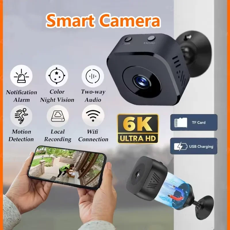 4K Full HD Mini Security Camera Pro WiFi Surveillance With 2 Way Audio Motion Detection Infrared Night Vision Security Camera 6