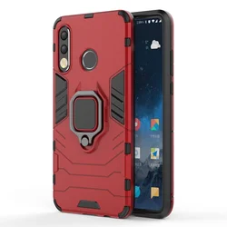 Luxury Magnetic Ring Car Phone Case Cover for Nova 3 (Rojo)