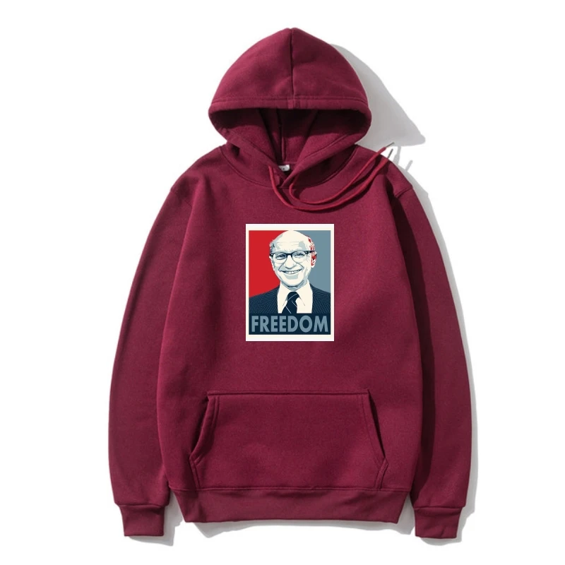 

Hoodies Milton Friedman Outerwear DTG Printed Men 100% Cotton Retro Style Summer Warm Outerwear Fleece Outerwear for Male