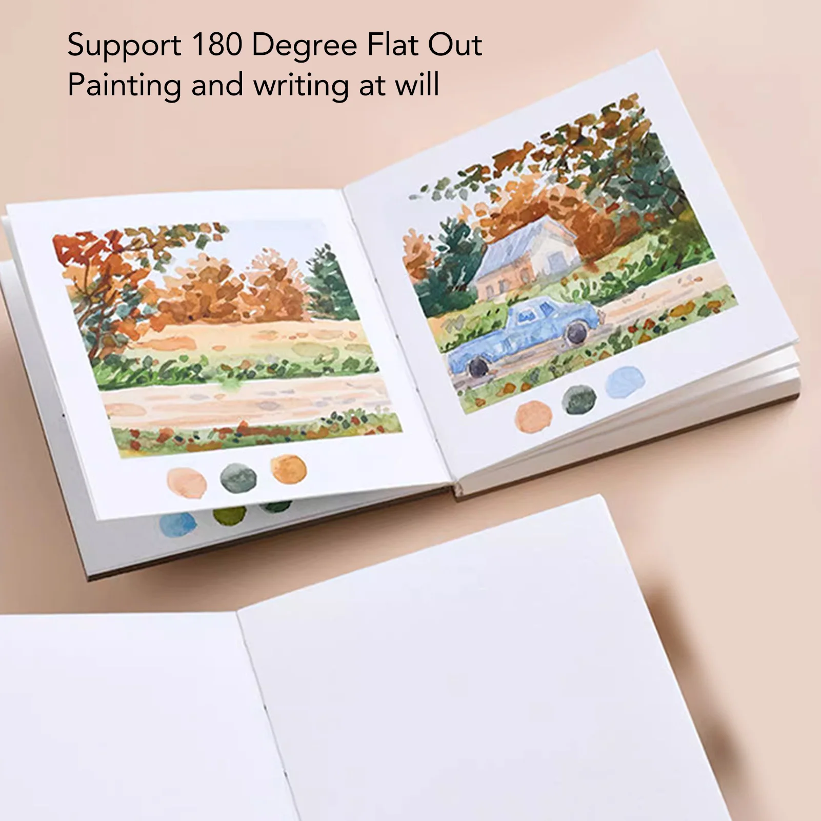Watercolor Sketchbook 30 Sheets 300GSM Sketch Pigment Painting Paper Drawing Pad for Daily and Travel Use 15x15cm