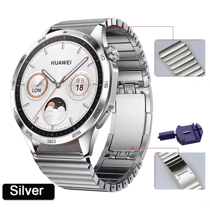 22mm Stainless Steel Strap for Huawei Watch GT4/GT3 Pro 46mm