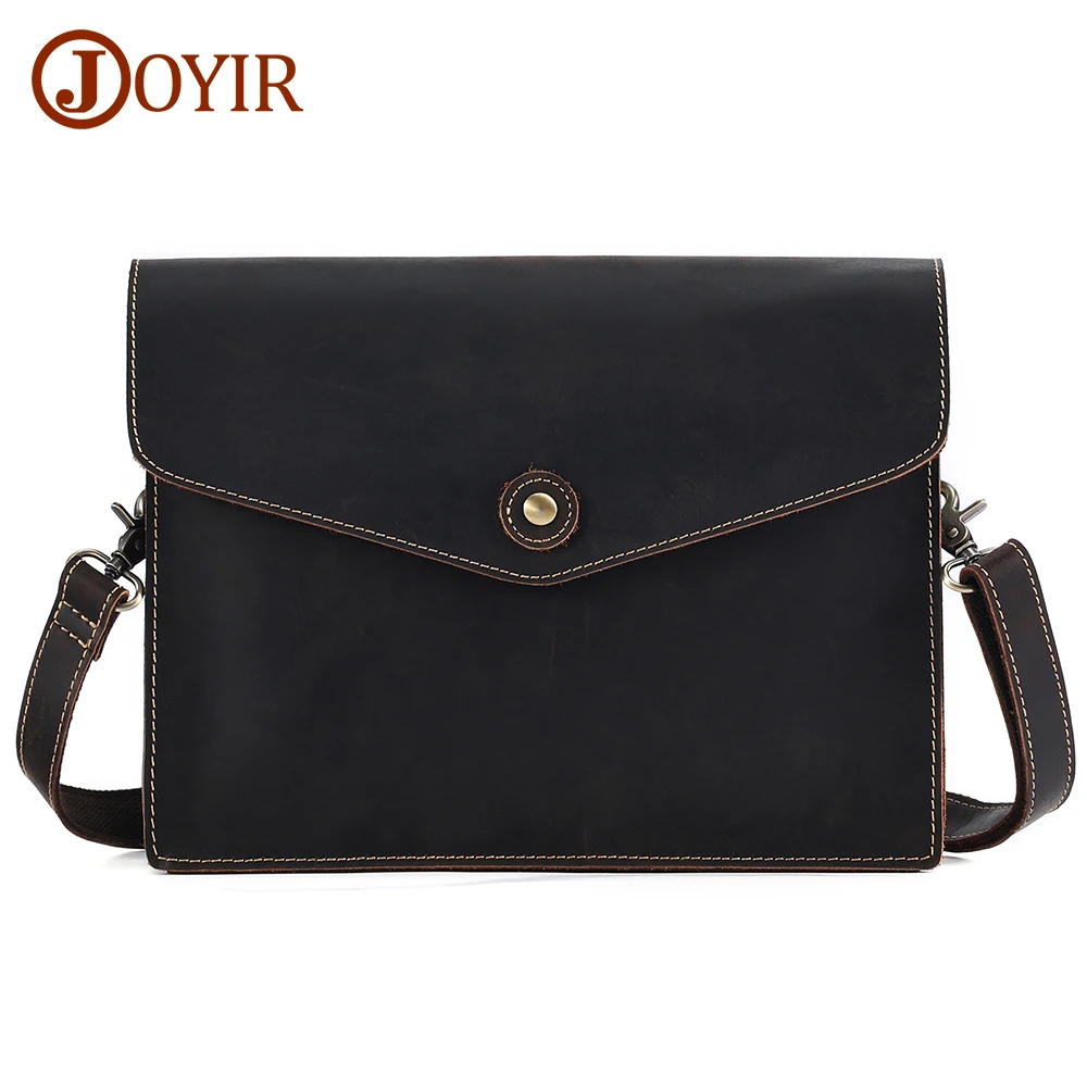 

JOYIR Men's Genuine Leather Messenger Bag Retro Small Crossbody Shoulder Bag for Men Women Flap Purse Fits 7.9" Tablet Cltuch