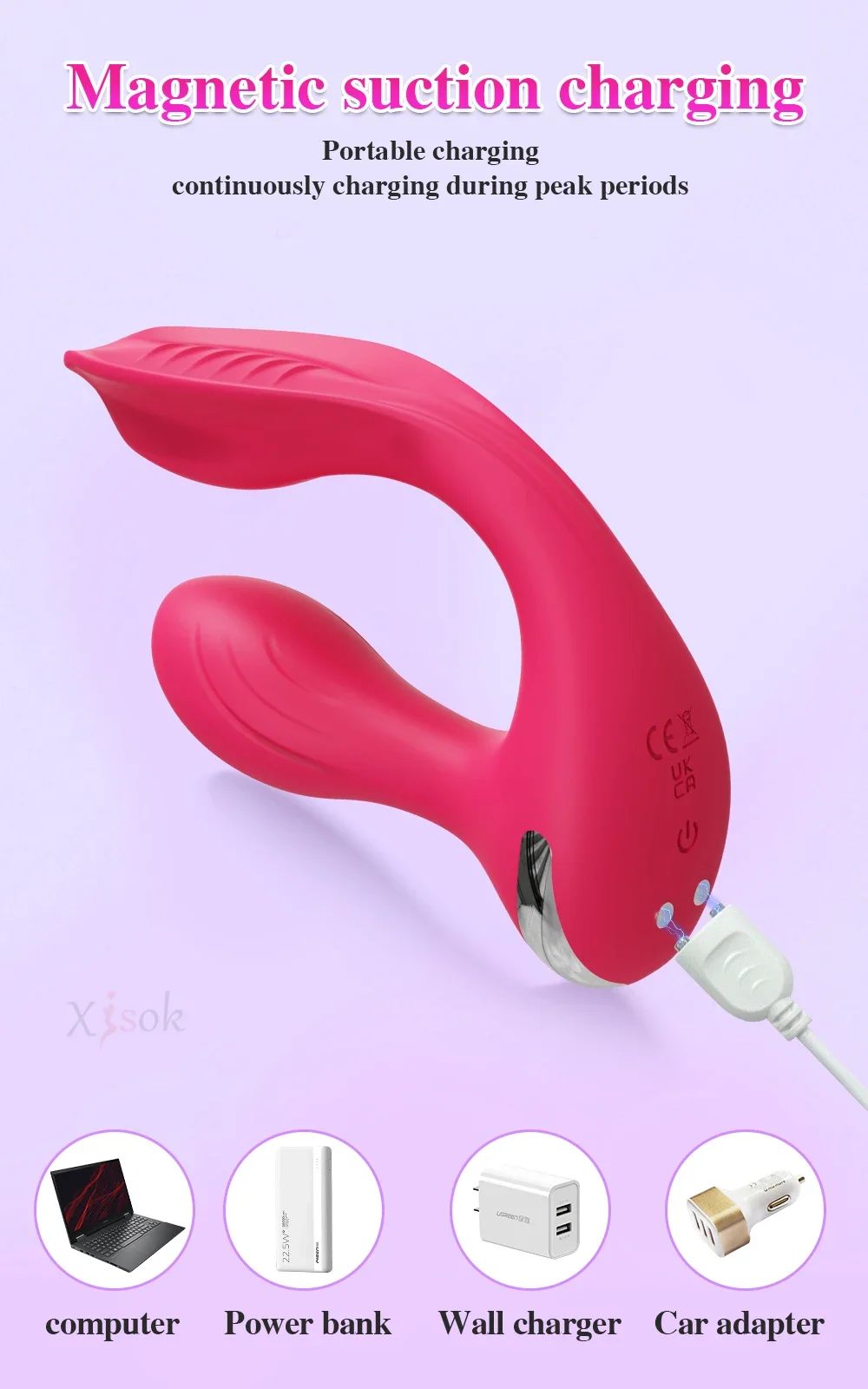 2 in 1 Sex Toy Anal Plug Vagina Vibrator Masturbation