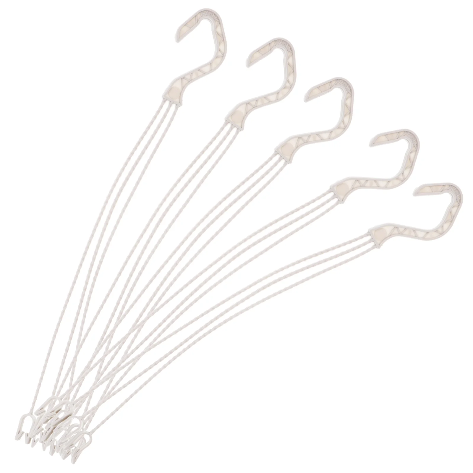Plant Stand 5pcs White Hooks for Baskets Flowerpot Hangers Durable Plant Shelves Garden Accessories Plastic Planter Hooks Outdoor Furniture