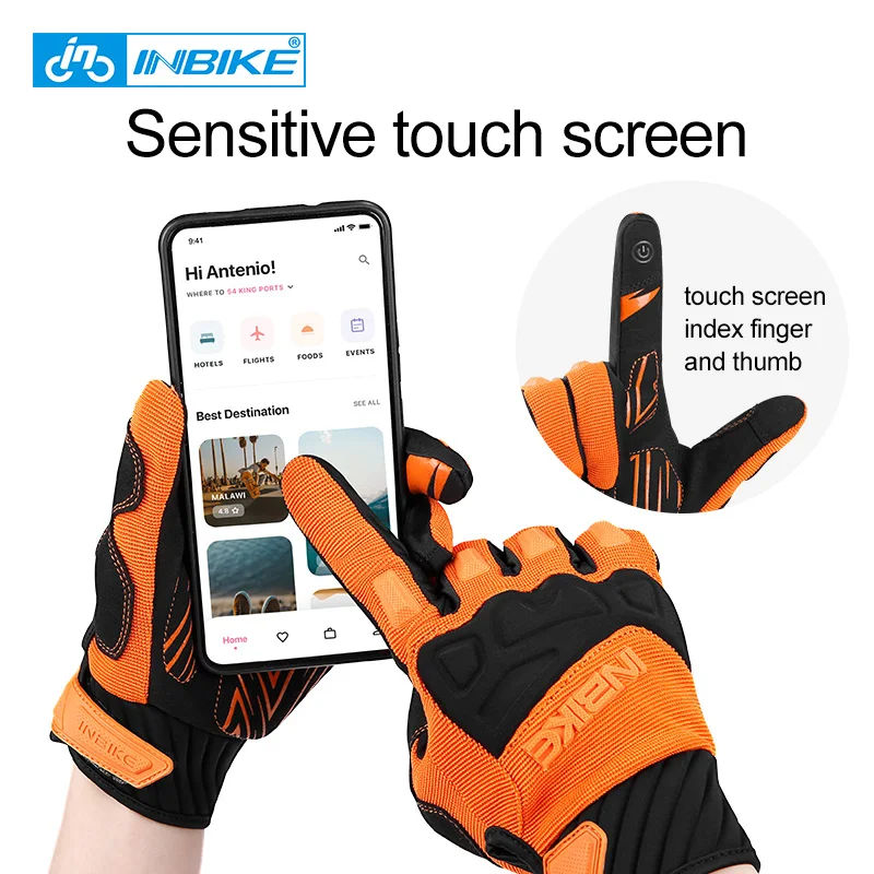 INBIKE Men's Cycling Gloves Touchscreen MTB Cycling Bicycle Riding Gloves for Men Bike Sports Gloevs Motorcycle MTB Accessories 4