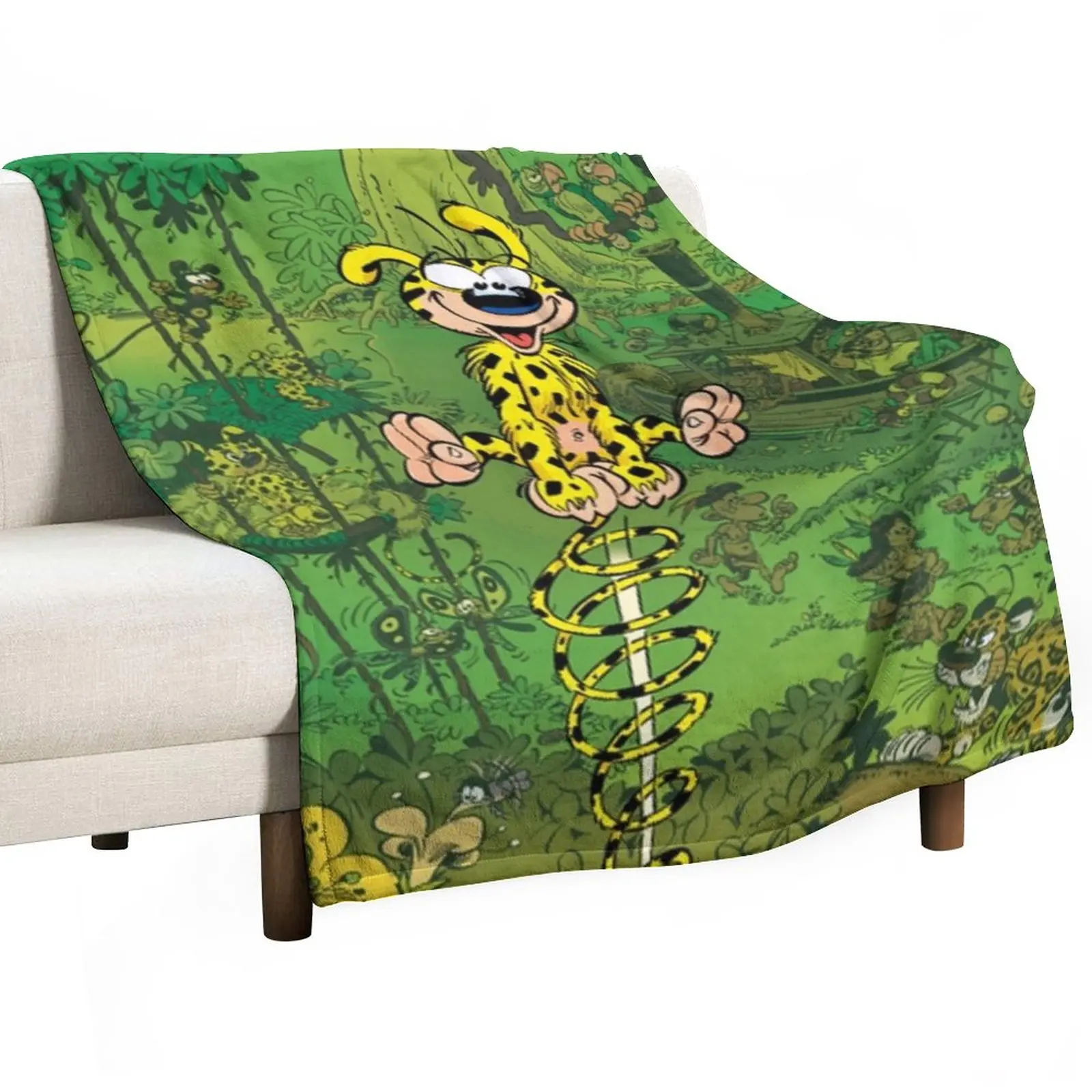 

Marsupilami spring original Throw Blanket Cute Blanket Plaid Flannel Blanket