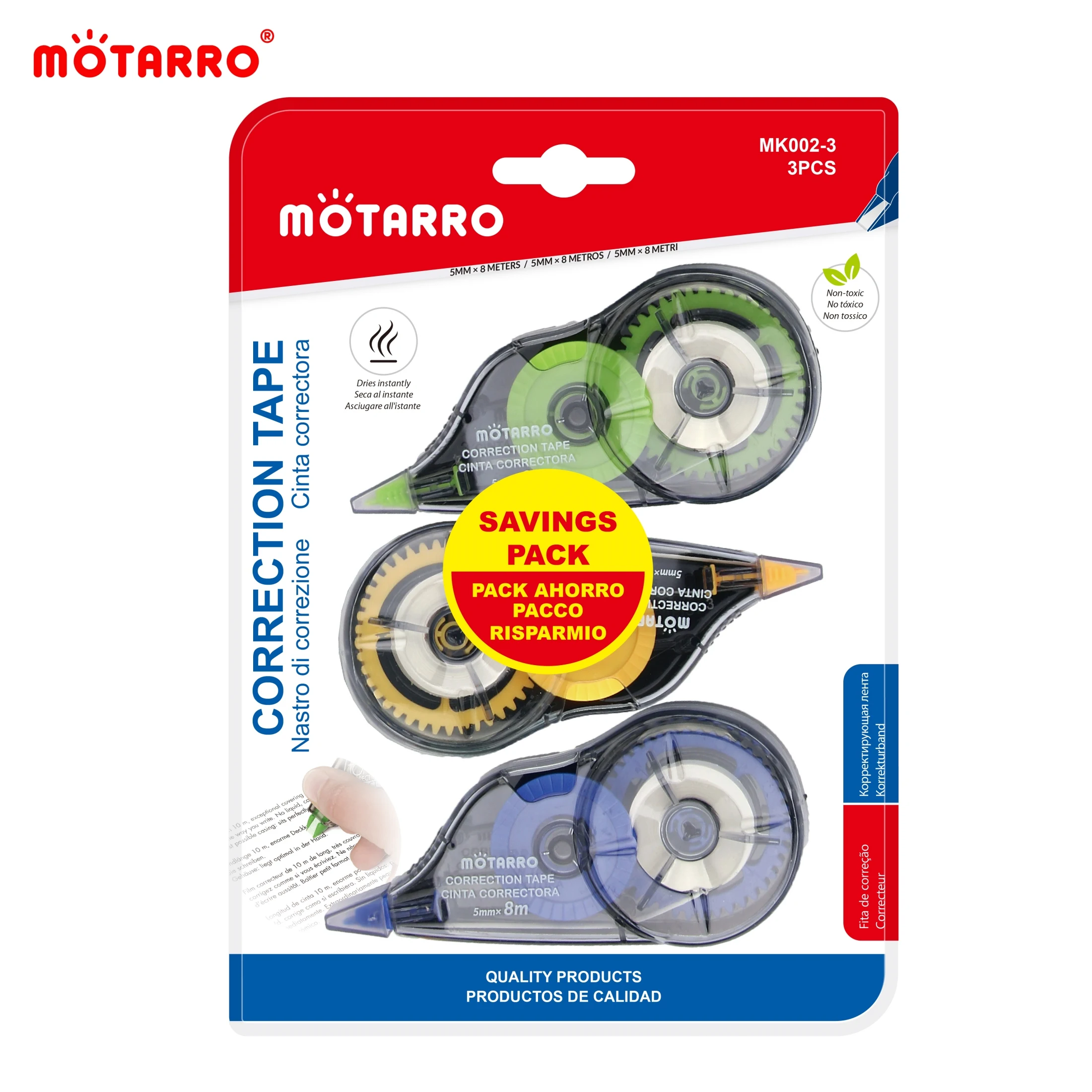 3pcs/Set Portable Correction Tape for School Office correction tape