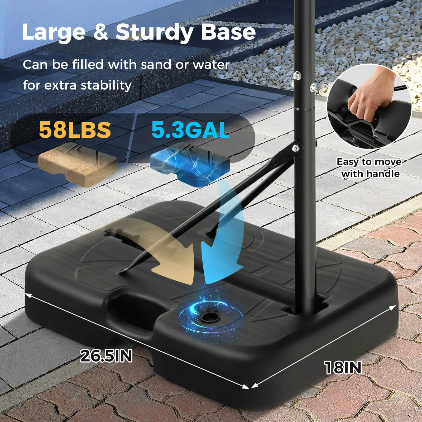 Basketball Hoop 5.6-6.5 FT Height Adjustable for Kids w/ Shatterproof Backboard 6