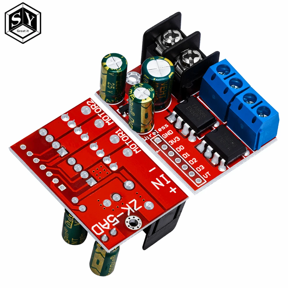 ZK 5AD Dual H Bridge Channel DC Motor Drive Controller, 42% OFF