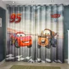 Disney Cars Mcqueen Boy Cartoon Children'S Room Bedroom Bay Window Floor-To-Ceiling Window Blackout Cloth Printed Curtain 1