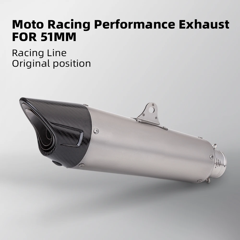 

Universal 51MM motorcycle exhaust pipe silencer exhaust pipe stainless steel carbon tip Motorcycle Exhaust Muffler
