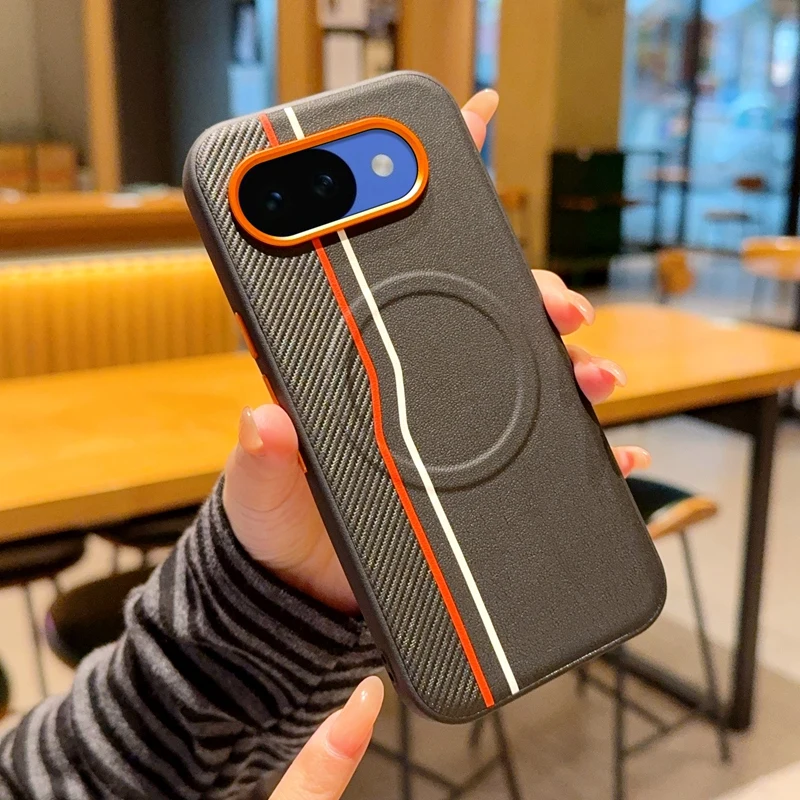 Magnetic Shockproof PU Leather Phone Case with Suction - ELVEV