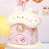 Cute Rabbit Piggy Bank Large Capacity Cash Coin Box DIY Creative With Lock Key Desktop Decoration Toys Gifts for Kids Girls 1