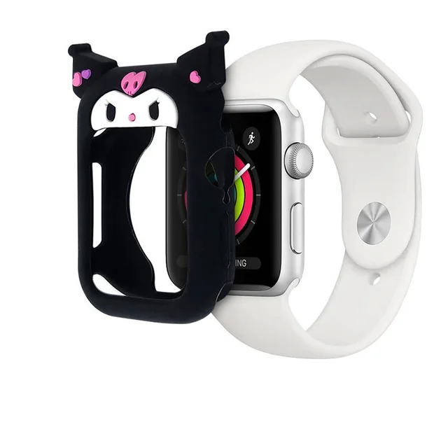 Hello Kitty Iwatch Tok Az Apple Watch Serie 7 6 Se 5 4 3 2 41Mm 40 Mm 38 -Es Szilikon Nők Rajzfilm Aranyos Kawaii Védő Borító - Image 4