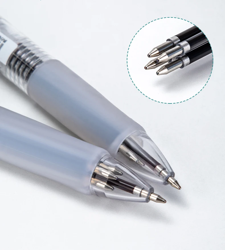 Deli 4-in-1-Mehrfarbstift, 5 Stück einziehbare Kugelschreiber mit verschiedenen Farben, 0,7 mm rutschfester Griff, perfekt für Büro, Schule – Detail 5