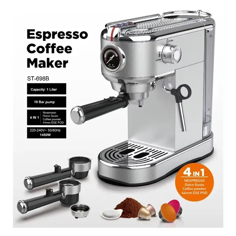 Manual Coffee Machine 19bar High Quality Electric Home Coffee Machine 6
