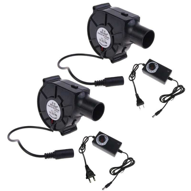 

12V BBQ Fan Small Portable Air Blower with Air Collecting Port US/EU Plug
