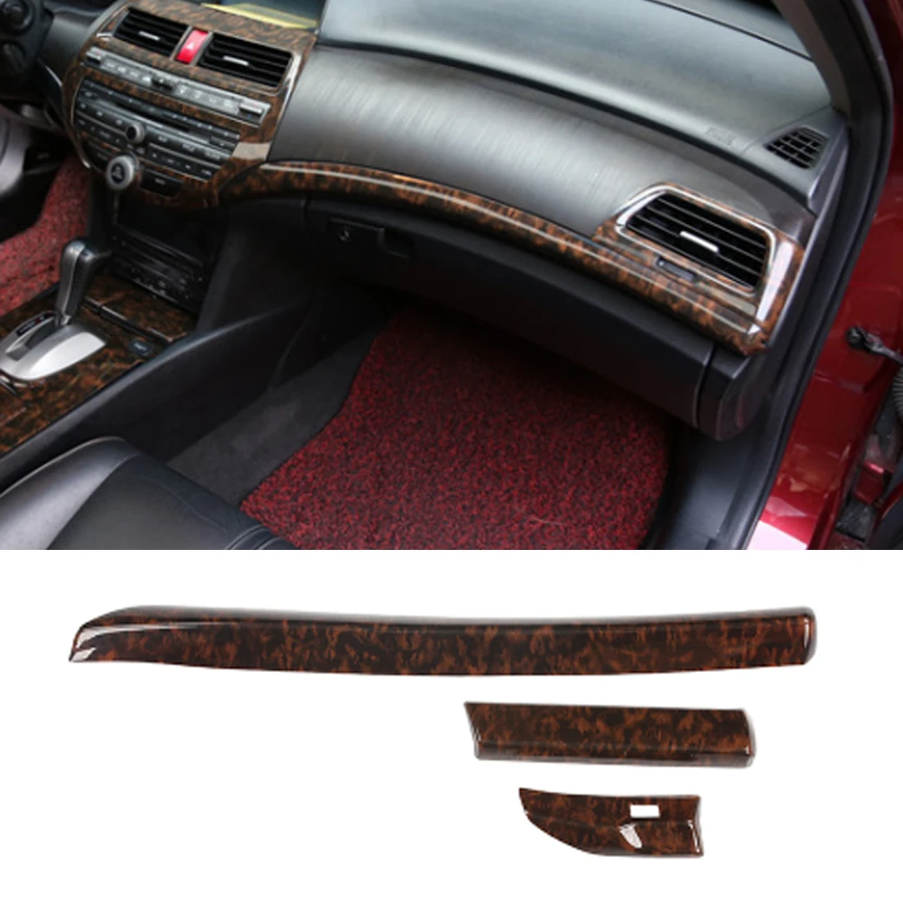 For Honda Accord 8th 20082012 LHD Car Dashboard Decoration Strips Trim