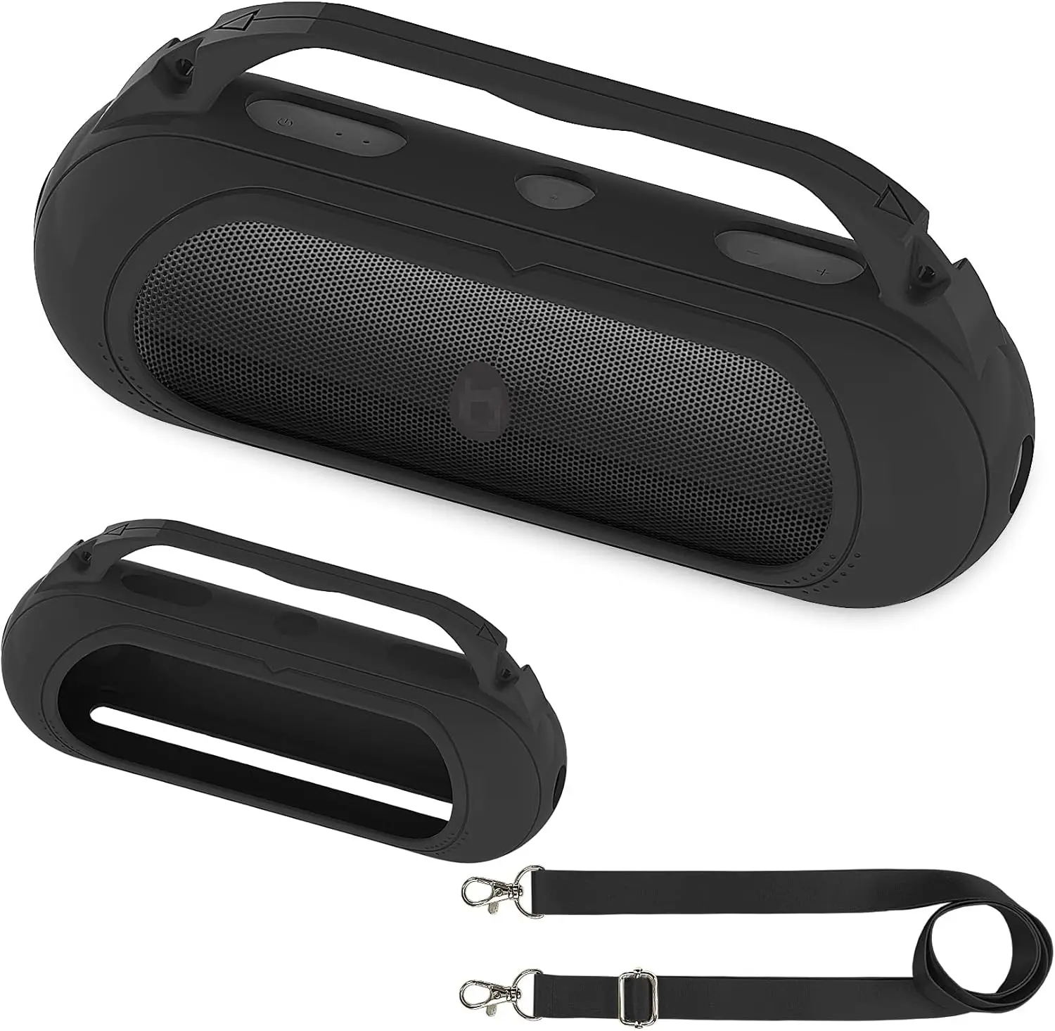 Silicone Protective Cover Case and Shoulder Strap for Beats Pill 2024 Wireless Bluetooth Speaker(Case Only)
