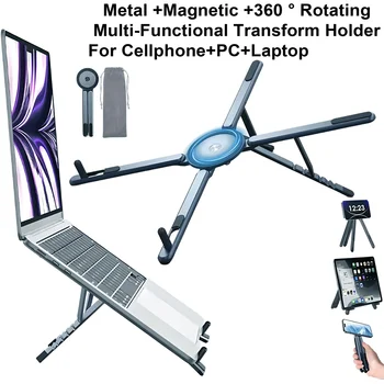 Soporte Magnético Portátil para Teléfono y Palo Selfie 3 en 1, Trípode Plegable para iPhone, iPad, Tablet, Laptop y Escritorio 1 Soporte Magnético Portátil para Teléfono y Palo Selfie 3 en 1, Trípode Plegable para iPhone, iPad, Tablet, Laptop y Escritorio 1