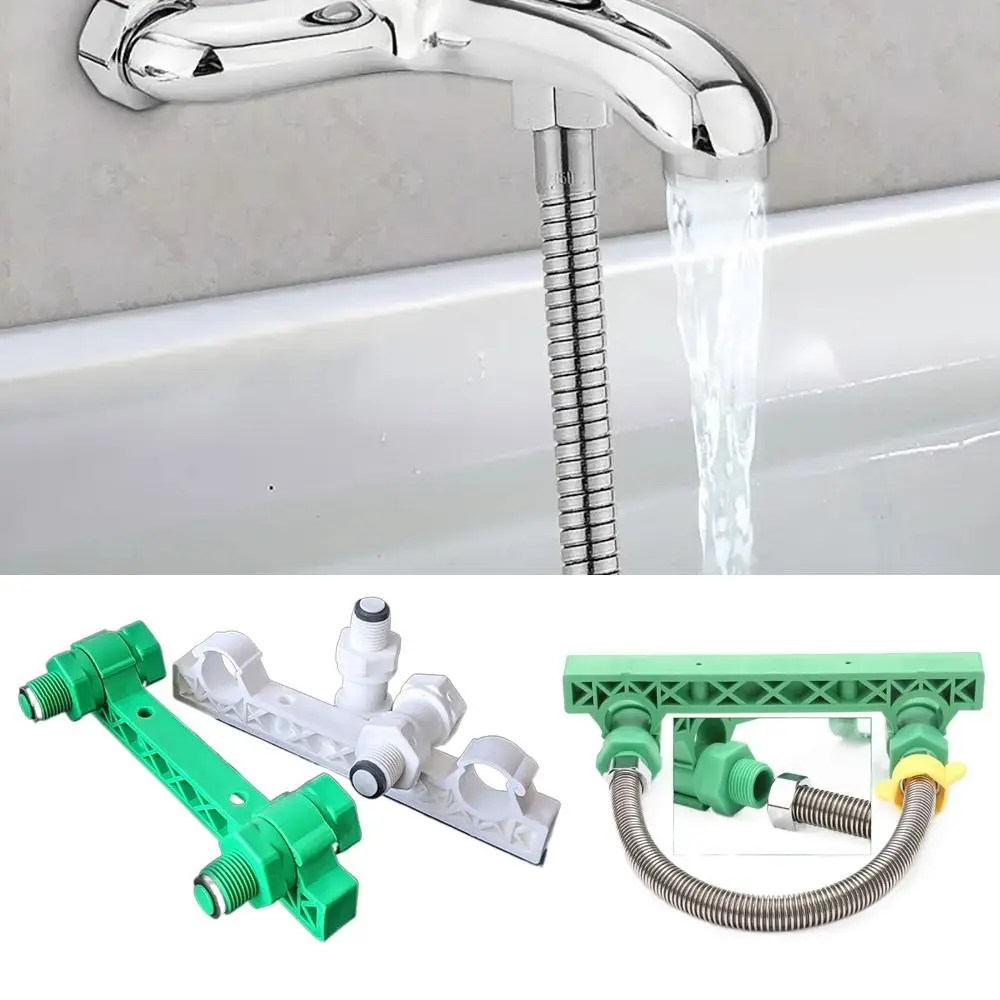 

PPR Shower Faucet Holder Fixed Double-joint 1/2＂Male Thread Tap With Pressure Test Plug Accessories Single-joint Shower Locator