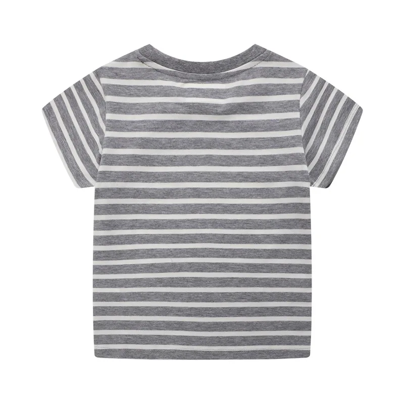 Little maven 2024 Baby Boys T-Shirt Cotton New Fashion Excavators  Children Tops Toddler Boys Casual Clothes Comfort Wear