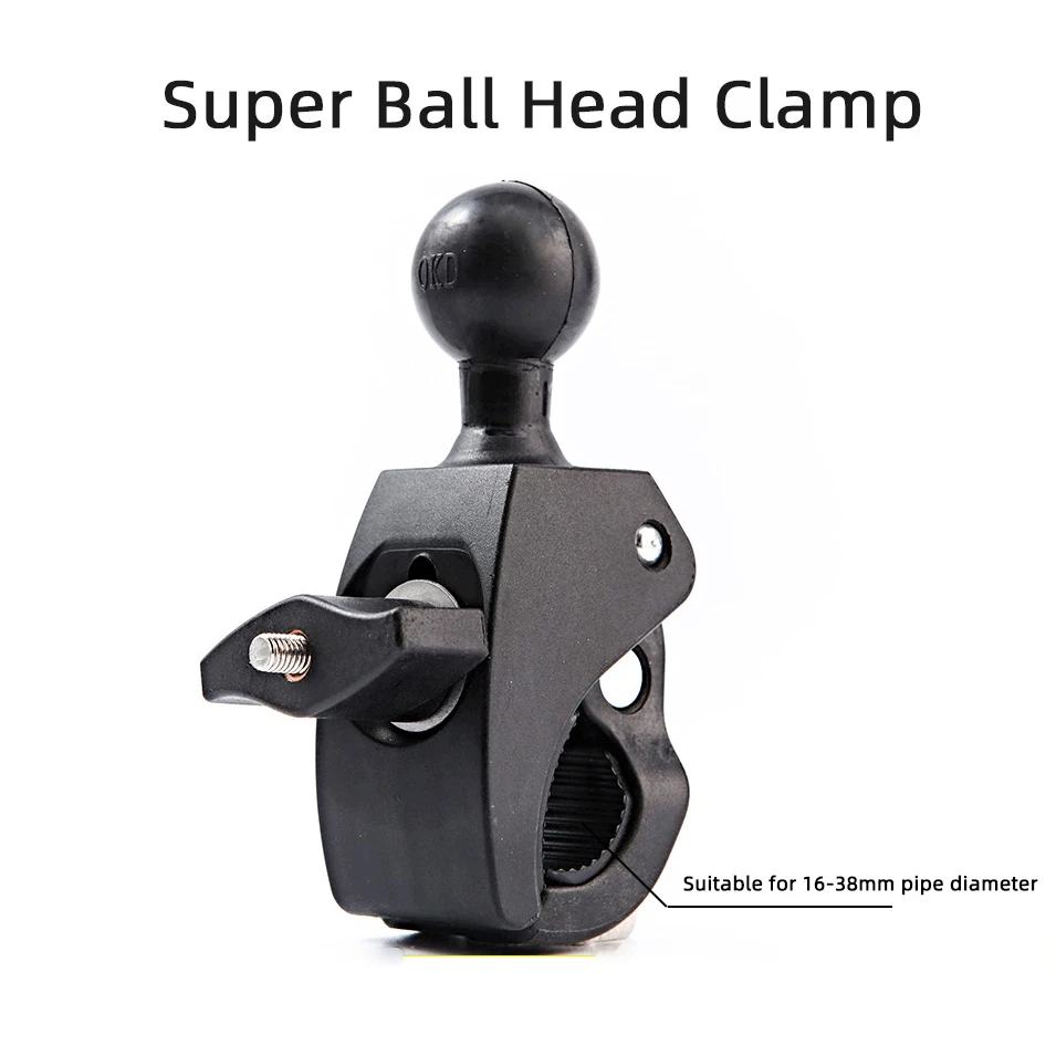 1 inch Anti theft Double Socket Arm and Tough-Claw Clamp Motorcycle Handlebar Bike Rail Mount Base Ball Head Gopro Mount SLR