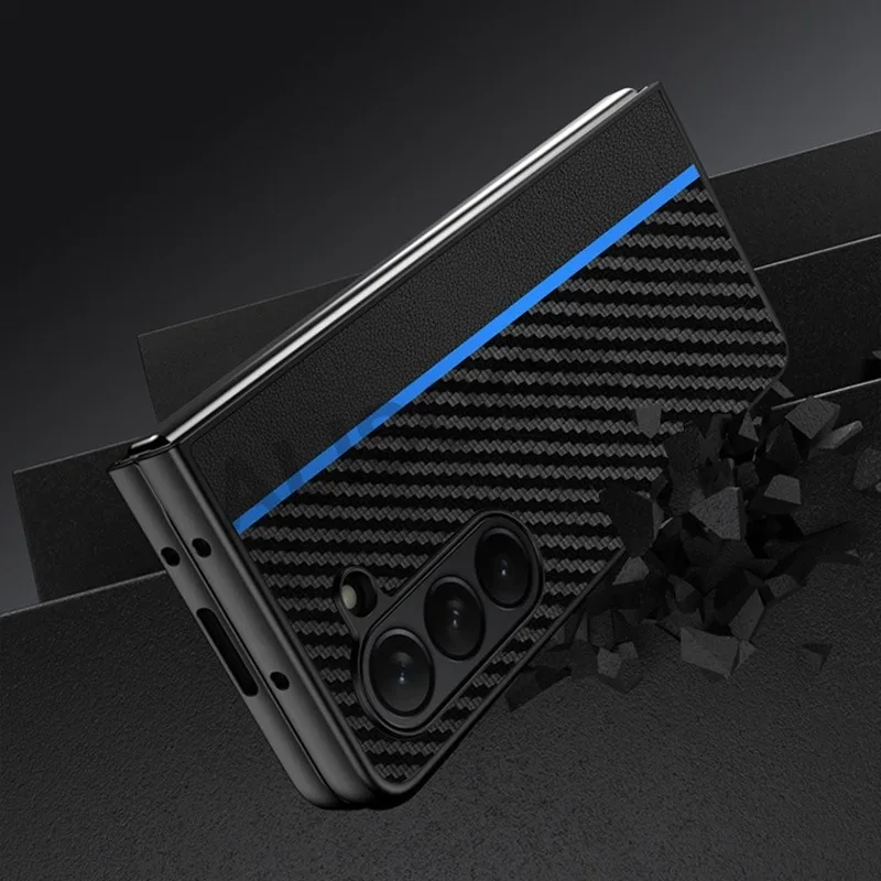 Premium Fiber Texture PU-Leather Protection Cover
