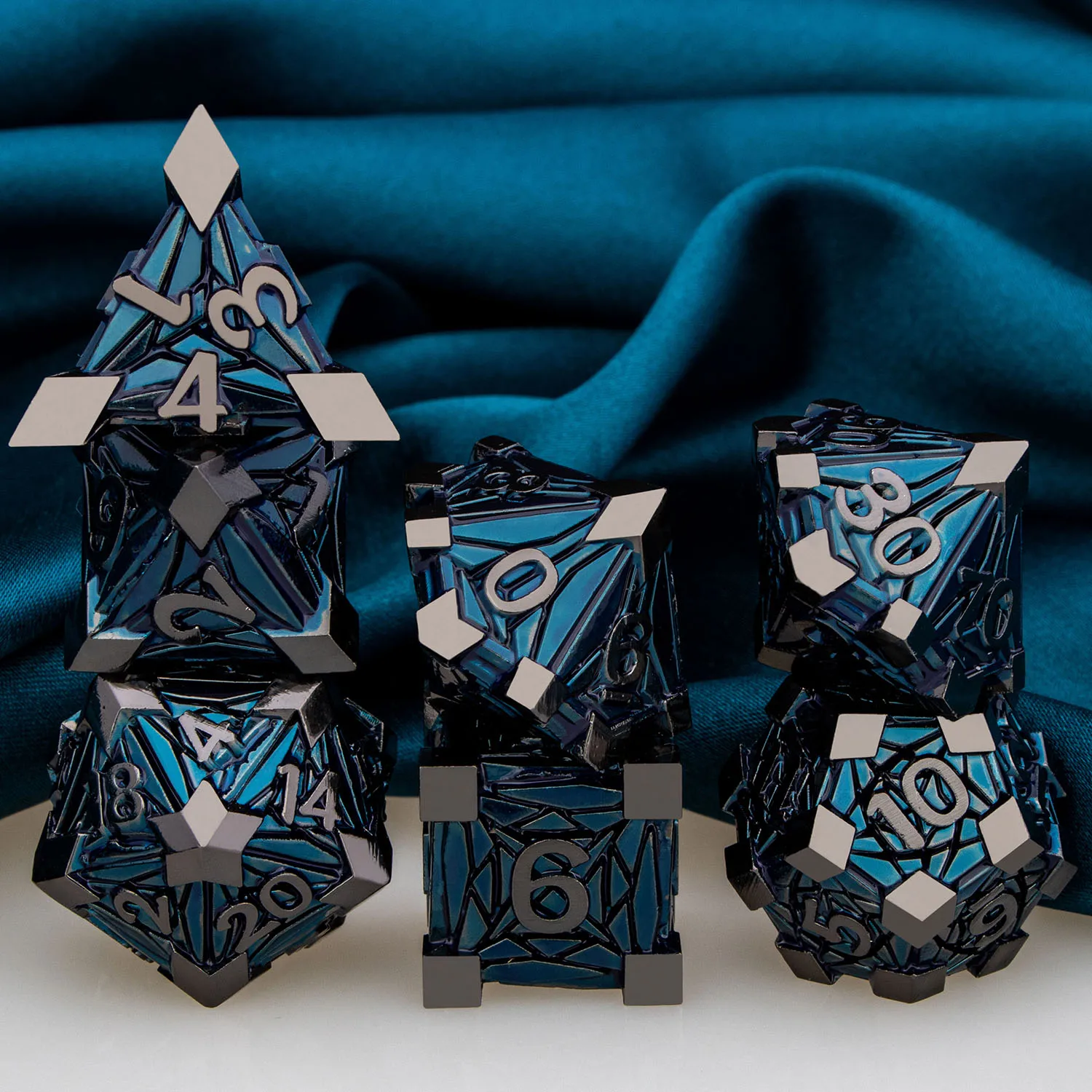 Metal Dice Set DND Metal Dice Set Dungeon and Dragon RPG Dice Polyhedral D&D D20 D12 D10 D8 D6