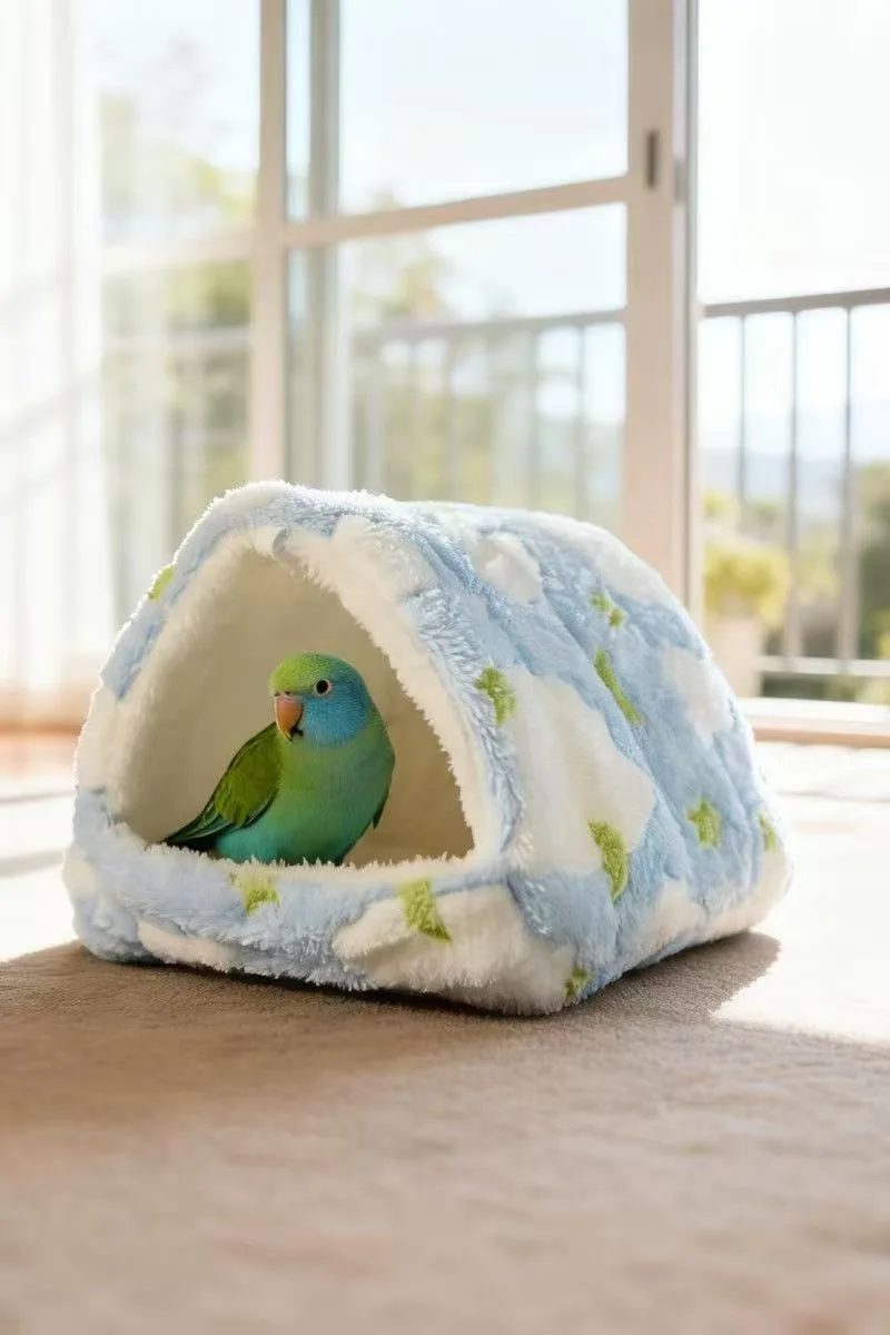 Papageien-Nestbett, Komfortables Vogelnest, Großer Versteck, Geeignet für Pfauen, Papageien und Wellensittiche, Winter-Nest, Hamster C – Detail 1