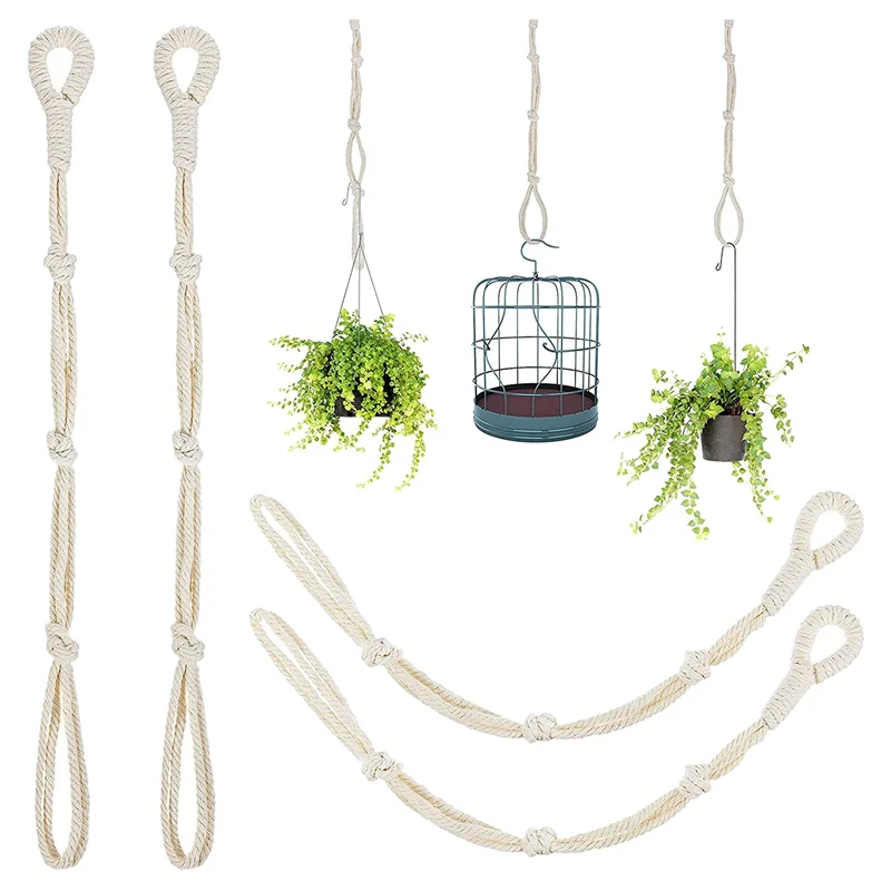 4 Pieces Macrame Plant Hanger Extender Rope Hanging Basket Extender Hanging Pot Holders