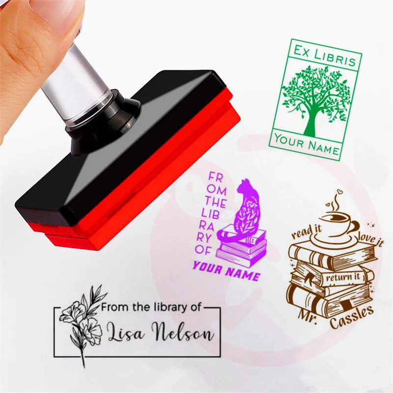 ex libris timbres personalizados de tinta fotopolimero para sellos libros  custom library stamp