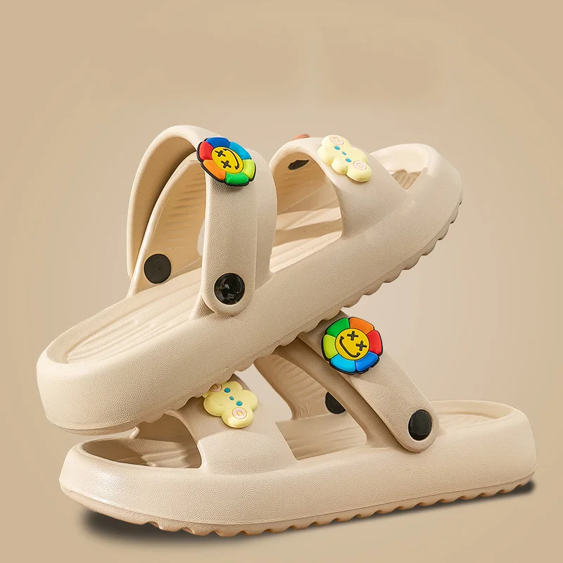 New Trend Cartoon Design Summer Non-slip Soft Sole Slides Lithe Seabeach Sandals Women Casual Slippers Ladies' Home Flip Flops 3