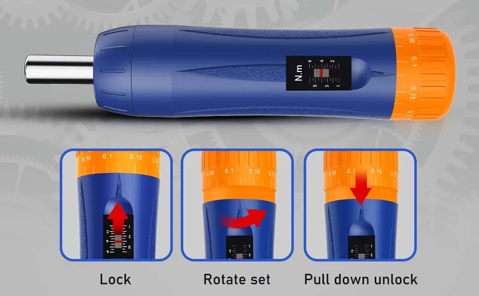 Professional Preset Torque Screwdriver 1-6 Nm 1/4'' Drive Precision Adjustable T