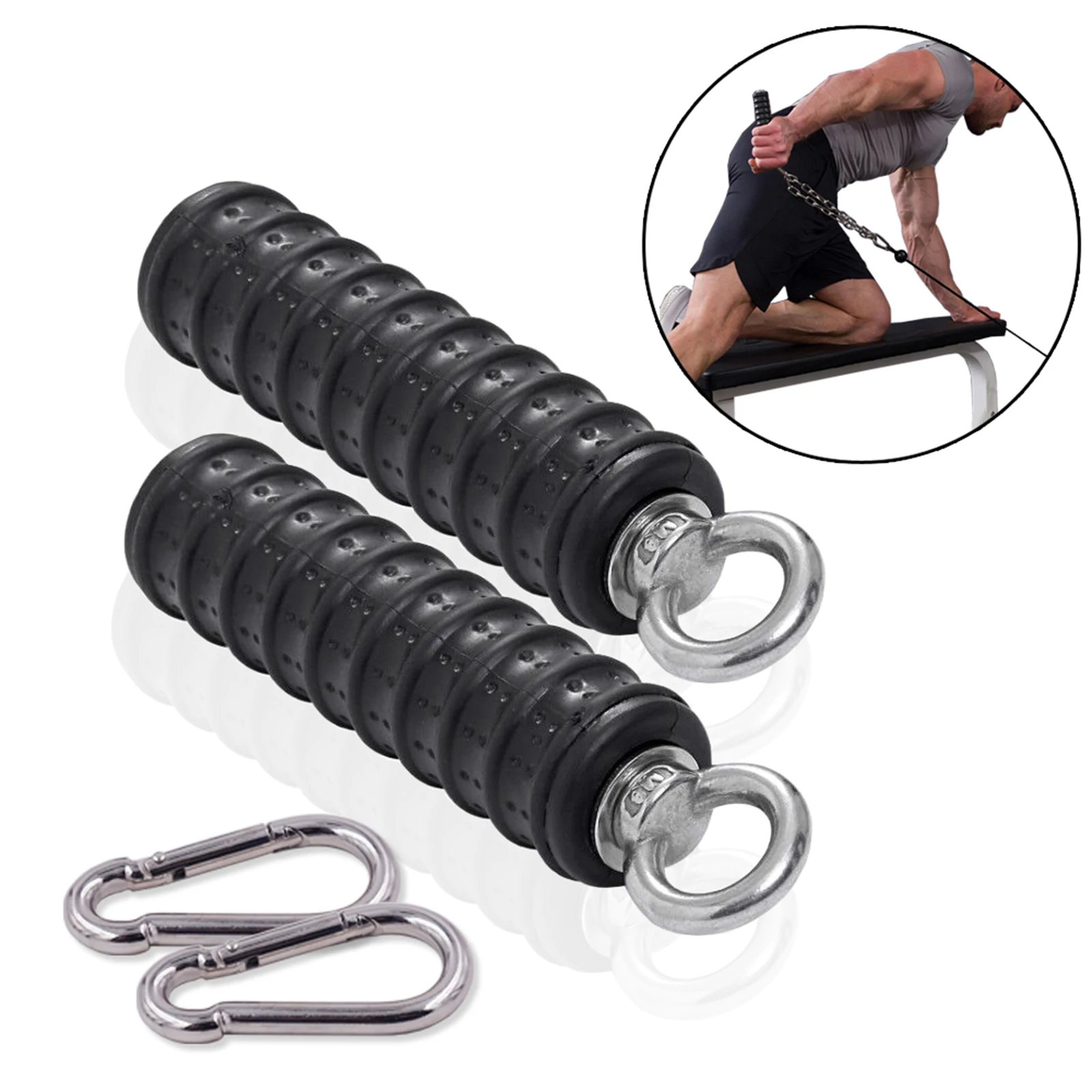

Push Down Single Gym Handle Tricep Strength Pull Up Hand Grips for Cable Machine Attachment Arm Fitness Equipment