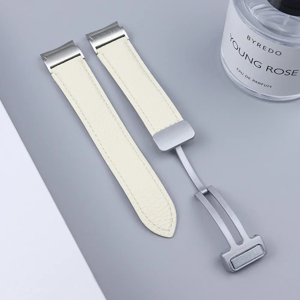 Premium No-Gaps Leather Band with Magnetic Buckle Strap