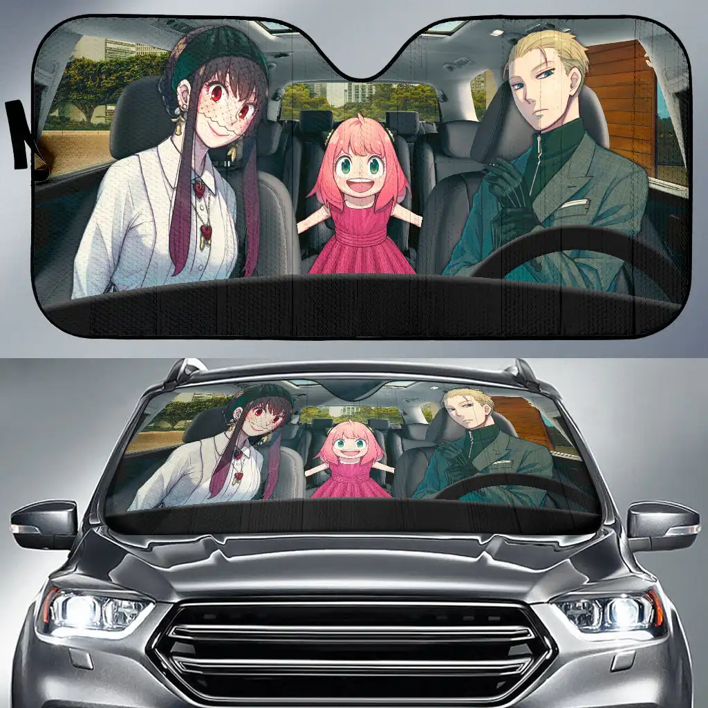 

Spy X Family Anime Car Auto Sunshades Anime Driving Car Auto Sunshades Heat Resistant, UV Resistant