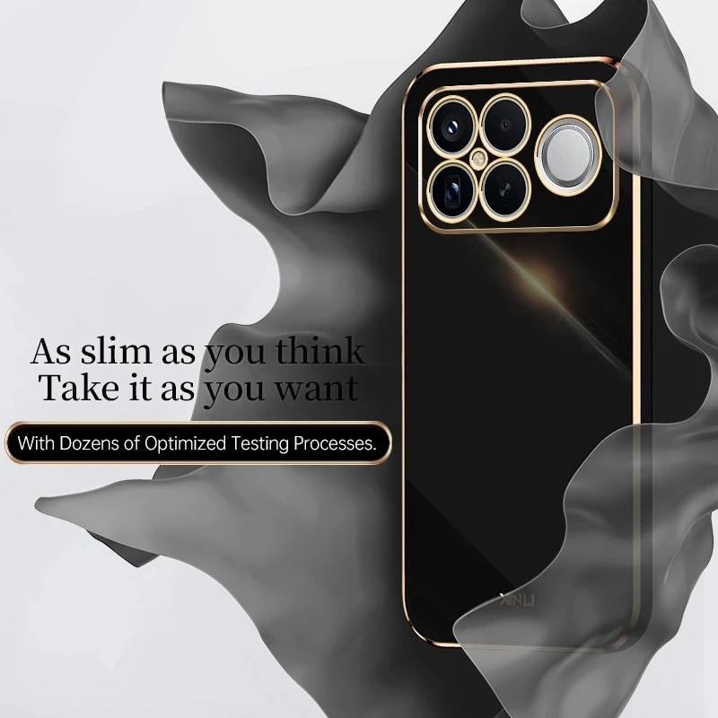Luxury Electroplated Silicone TPU Case in Straight-Edge Design