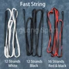 Archery Bowstring Recurve Bow String 12/16 Strands 48-70in Black White Red For Recurve Bow Long Bow Traditional Bow 1