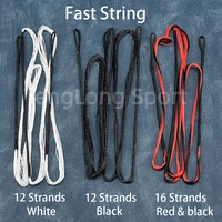 Archery Bowstring Recurve Bow String 12/16 Strands 48-70in Black White Red For Recurve Bow Long Bow Traditional Bow 1